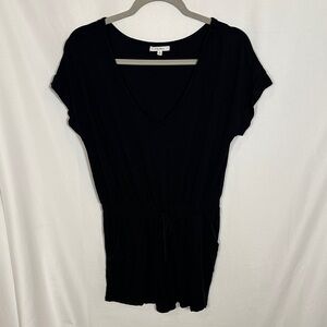 Z Supply Black Short Sleeve Romper